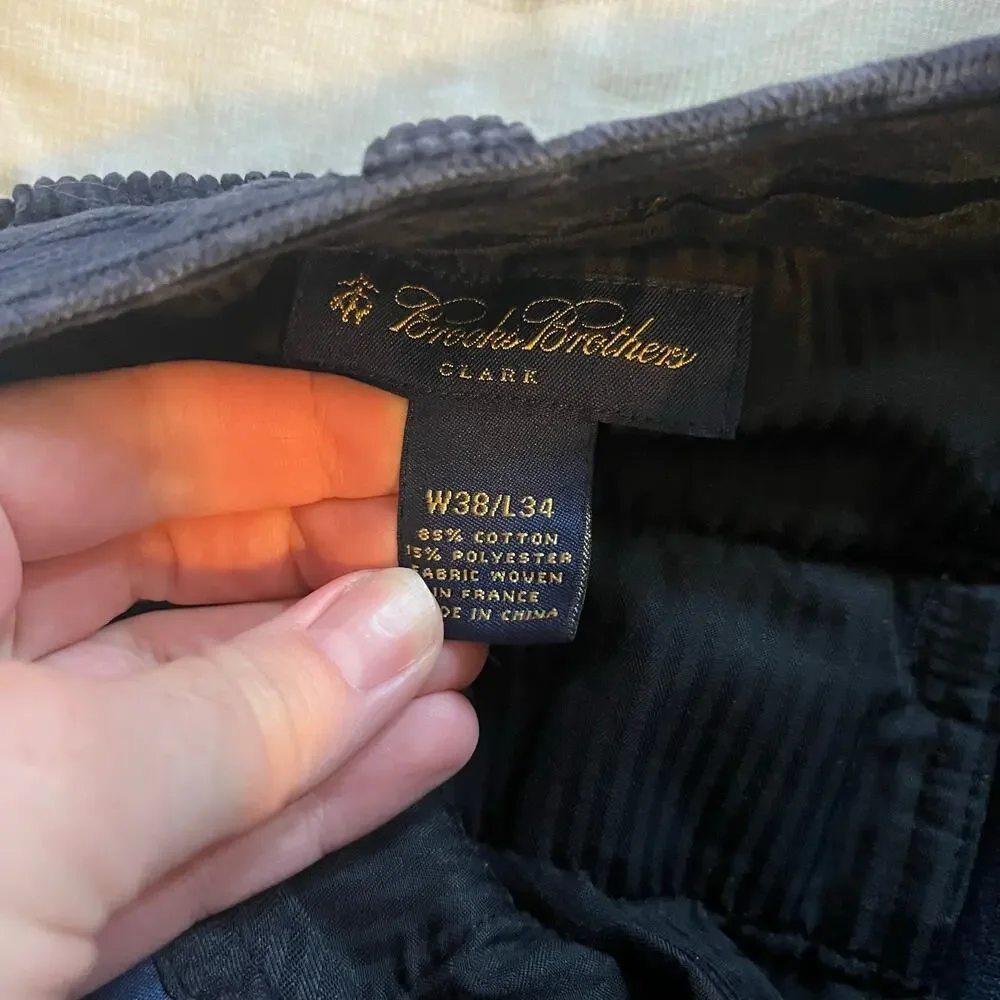 Brooks brothers corduroy navy blue pants men’s 38x34 (actual‎ 36x33)